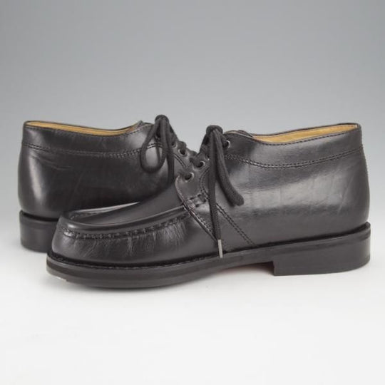 未使用★パラブーツ SIZE 6.5【貴重★レザーソール仕様/チャッカブーツ】モカシンブーツ/カーフ/黒/メンズ/Paraboot★j478