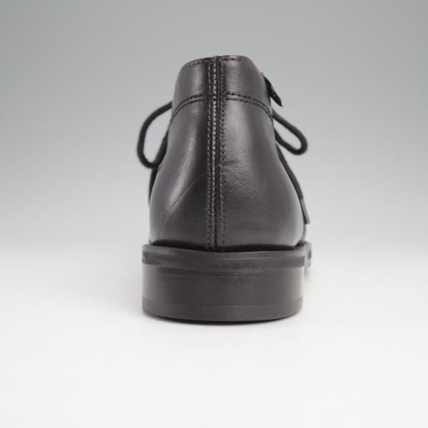 未使用★パラブーツ SIZE 6.5【貴重★レザーソール仕様/チャッカブーツ】モカシンブーツ/カーフ/黒/メンズ/Paraboot★j478