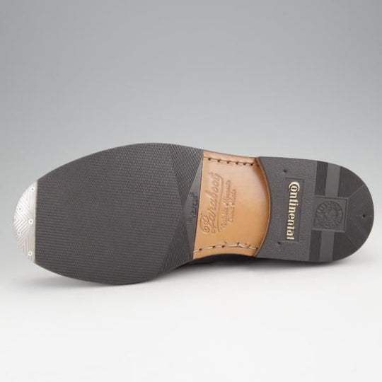 未使用★パラブーツ SIZE 6.5【貴重★レザーソール仕様/チャッカブーツ】モカシンブーツ/カーフ/黒/メンズ/Paraboot★j478