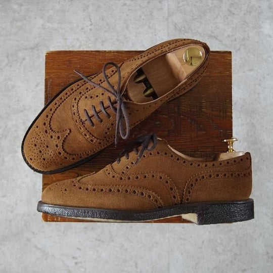 美品★チャーチ 65F/UK6.5【現行定価￥125,400-★FAIRFIELD/フェアフィールド】81ラスト/フルブローグ/スエード/マラッカ/Church's★j479