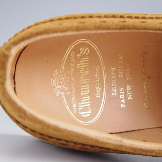 美品★チャーチ 65F/UK6.5【現行定価￥125,400-★FAIRFIELD/フェアフィールド】81ラスト/フルブローグ/スエード/マラッカ/Church's★j479