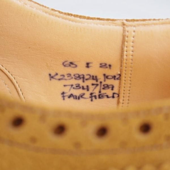 美品★チャーチ 65F/UK6.5【現行定価￥125,400-★FAIRFIELD/フェアフィールド】81ラスト/フルブローグ/スエード/マラッカ/Church's★j479