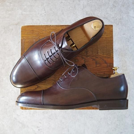 未使用★(伊)タニノクリスチー SIZE 8.5【最後期のストレートチップ★2009年FW展開/ZANTELLO】693/濃茶/TANINO CRISCI★j481