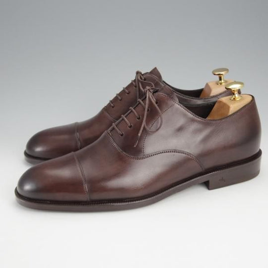 未使用★(伊)タニノクリスチー SIZE 8.5【最後期のストレートチップ★2009年FW展開/ZANTELLO】693/濃茶/TANINO CRISCI★j481