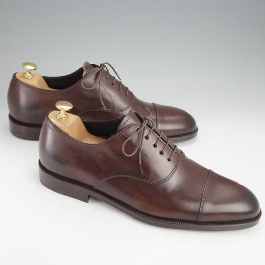 未使用★(伊)タニノクリスチー SIZE 8.5【最後期のストレートチップ★2009年FW展開/ZANTELLO】693/濃茶/TANINO CRISCI★j481