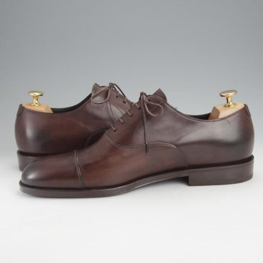 未使用★(伊)タニノクリスチー SIZE 8.5【最後期のストレートチップ★2009年FW展開/ZANTELLO】693/濃茶/TANINO CRISCI★j481