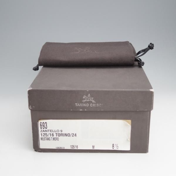 未使用★(伊)タニノクリスチー SIZE 8.5【最後期のストレートチップ★2009年FW展開/ZANTELLO】693/濃茶/TANINO CRISCI★j481