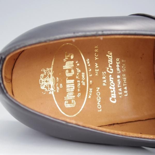 未使用★チャーチ 75F/UK7.5【現行定価￥181,500-★旧チャーチ/ブックバインダーカーフ】73ラスト/Westbury/3都市ロゴ/黒/Church's★j482