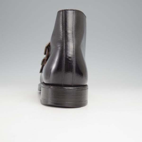 極上★クロケット&ジョーンズ UK6.5/US7E【★(米)ラルフローレン別注/Ralph Lauren】ダブルモンク/ブーツ/カーフ/黒/Crockett&Jones★j483