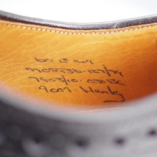 極上★チャーチ 60E/UK6【旧チャーチ★Henley/3都市ロゴ/149ラスト】フルブローグ/カーフ/黒/メンズ/Church's★j484