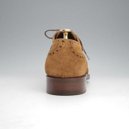 極上★(スペイン製)カルミナ SIZE 7【トレーディングポスト別注★パンチドキャップトゥ】スエード/茶/メンズ/CARMINA★j486