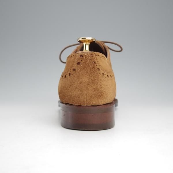 極上★(スペイン製)カルミナ SIZE 7【トレーディングポスト別注★パンチドキャップトゥ】スエード/茶/メンズ/CARMINA★j486