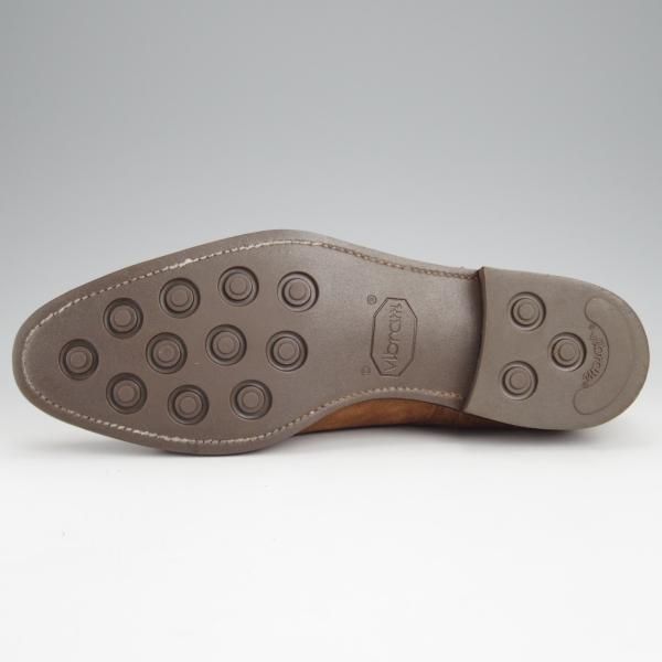 極上★(スペイン製)カルミナ SIZE 7【トレーディングポスト別注★パンチドキャップトゥ】スエード/茶/メンズ/CARMINA★j486