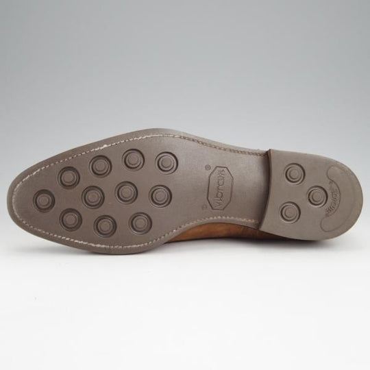 極上★(スペイン製)カルミナ SIZE 7【トレーディングポスト別注★パンチドキャップトゥ】スエード/茶/メンズ/CARMINA★j486