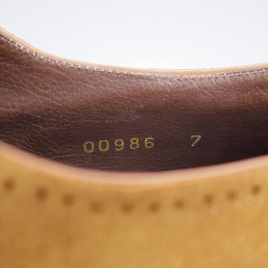 極上★(スペイン製)カルミナ SIZE 7【トレーディングポスト別注★パンチドキャップトゥ】スエード/茶/メンズ/CARMINA★j486