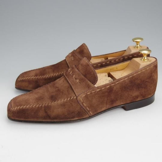 極上★(仏)ベルルッティ SIZE 7【★ローファー/濃茶】スリッポン/スエード/メンズ/Berluti★j487