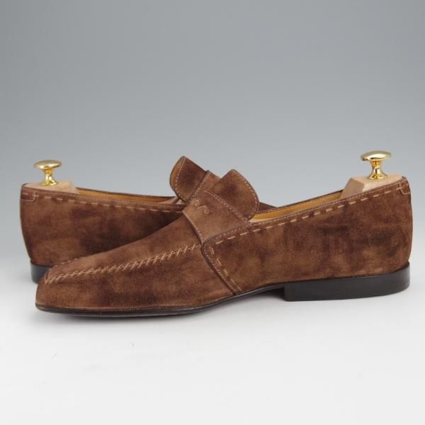 極上★(仏)ベルルッティ SIZE 7【★ローファー/濃茶】スリッポン/スエード/メンズ/Berluti★j487