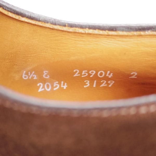 極上★(米)アレンエドモンズ 6.5E【現行定価8.5万円程度★Byron/パンチドキャップトゥ】スエード/濃茶/メンズ/ALLEN EDMONDS★j491