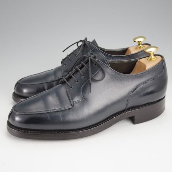 ★クロケット&ジョーンズ UK5程度【定価￥92,400-★ダイナイトソール仕様/MORETON】モールトン/Uチップ/カーフ/紺/Crockett&Jones★j493