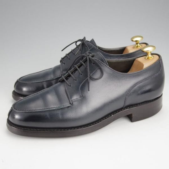 ★クロケット&ジョーンズ UK5程度【定価￥92,400-★ダイナイトソール仕様/MORETON】モールトン/Uチップ/カーフ/紺/Crockett&Jones★j493