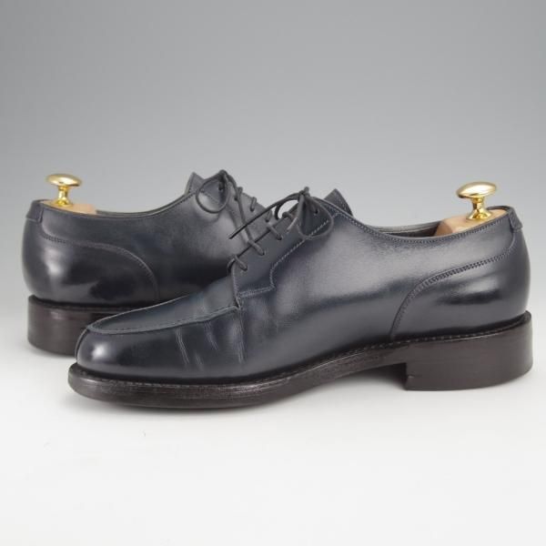 ★クロケット&ジョーンズ UK5程度【定価￥92,400-★ダイナイトソール仕様/MORETON】モールトン/Uチップ/カーフ/紺/Crockett&Jones★j493