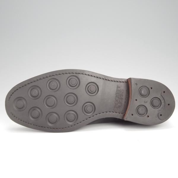 ★クロケット&ジョーンズ UK5程度【定価￥92,400-★ダイナイトソール仕様/MORETON】モールトン/Uチップ/カーフ/紺/Crockett&Jones★j493