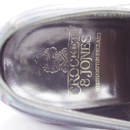 ★クロケット&ジョーンズ UK5程度【定価￥92,400-★ダイナイトソール仕様/MORETON】モールトン/Uチップ/カーフ/紺/Crockett&Jones★j493