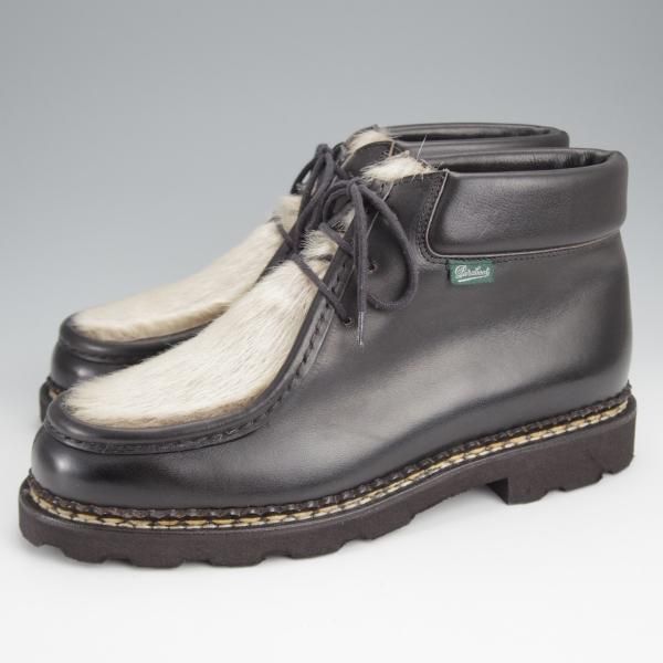 ほぼ試着程度★パラブーツ SIZE 40【貴重★フォック仕様(アザラシの毛皮)/MILLY】ミリー/チロリアンブーツ/黒/Paraboot★j496