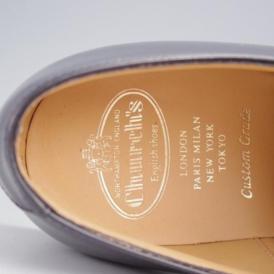 未使用★チャーチ 90G/UK9【定価￥160,600-★ストレートチップ/DUBAI】136ラスト/ポリッシュドバインダーカーフ/紺/Church's★j498