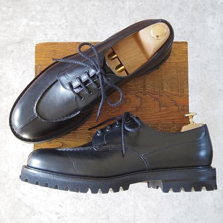 未使用★チャーチ 90F/UK9【貴重★シャノンと同じ103ラスト/EDGERTON】Uチップ/MONTERIA CALF/モンテリアカーフ/黒/Church's★j499