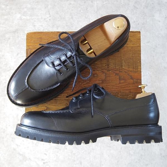 未使用★チャーチ 90F/UK9【貴重★シャノンと同じ103ラスト/EDGERTON】Uチップ/MONTERIA CALF/モンテリアカーフ/黒/Church's★j499