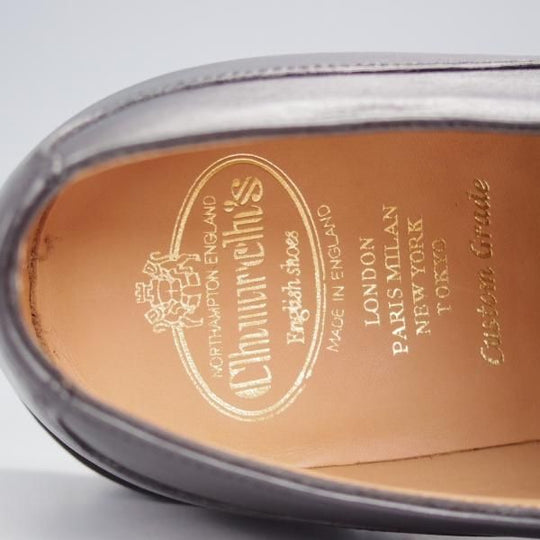 未使用★チャーチ 90F/UK9【貴重★シャノンと同じ103ラスト/EDGERTON】Uチップ/MONTERIA CALF/モンテリアカーフ/黒/Church's★j499