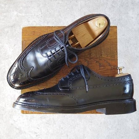 美品★チャーチ 85G/UK8.5【定価￥198,000-★ダイナイトソール/グラフトン/GRAFTON R】173ラスト/フルブローグ/カーフ/黒/Church's★j500