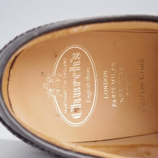 美品★チャーチ 85G/UK8.5【定価￥198,000-★ダイナイトソール/グラフトン/GRAFTON R】173ラスト/フルブローグ/カーフ/黒/Church's★j500