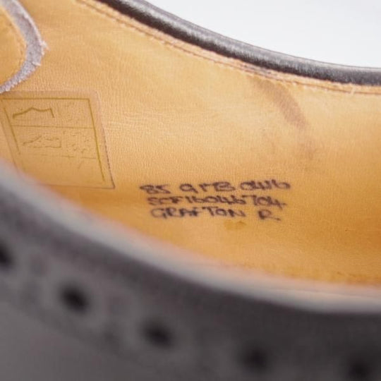 美品★チャーチ 85G/UK8.5【定価￥198,000-★ダイナイトソール/グラフトン/GRAFTON R】173ラスト/フルブローグ/カーフ/黒/Church's★j500