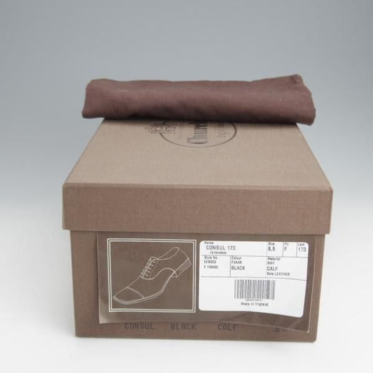 極美品★チャーチ 85F/UK8.5【定価￥176,000-★コンサル/CONSUL】173ラスト/ストレートチップ/カーフ/黒/メンズ/Church's★j503