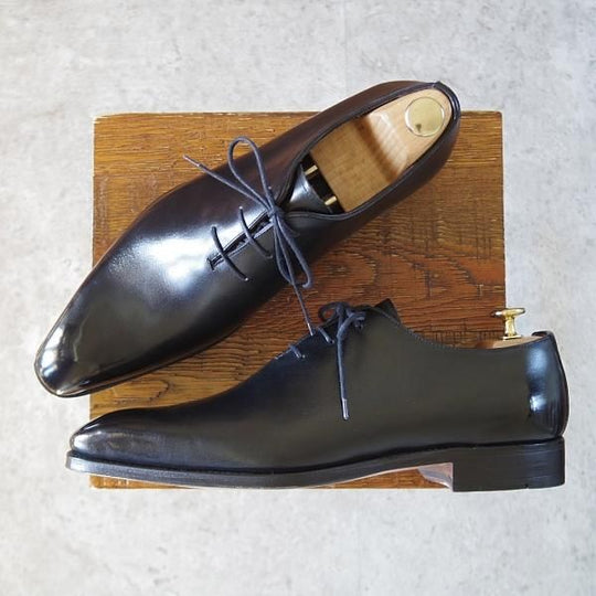 極美品★(スペイン製)MEERMIN/メルミン SIZE 8【グッドイヤーウェルテッド製法★ホールカット/黒】カーフ/メンズ★j504