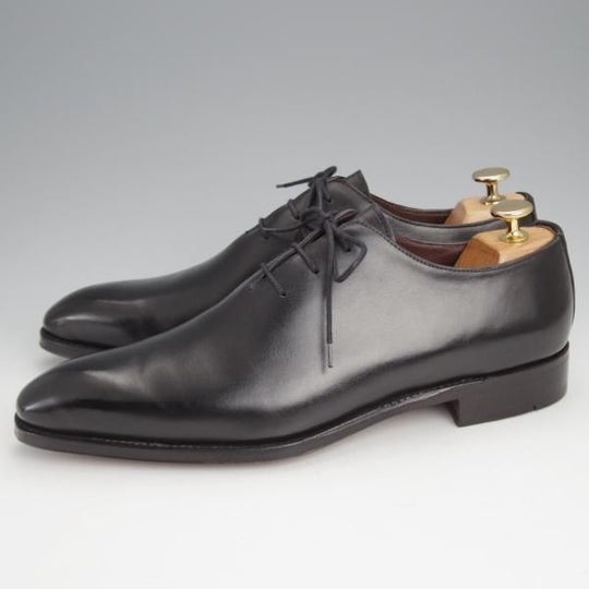 極美品★(スペイン製)MEERMIN/メルミン SIZE 8【グッドイヤーウェルテッド製法★ホールカット/黒】カーフ/メンズ★j504