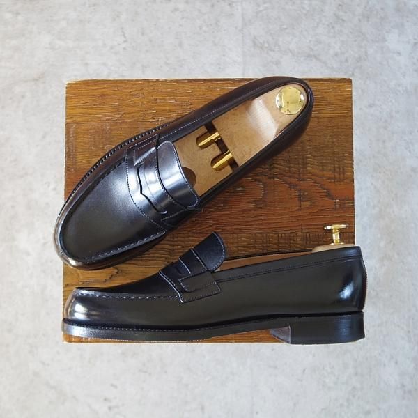 美品★J.M.ウエストン 5C【現行定価￥137,500-★180/コインローファー】41ラスト/ボックスカーフ/黒/メンズ/Weston/ウェストン★j505