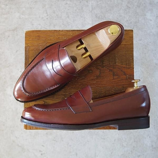 未使用★ジャランスリワヤ SIZE 8【定価￥35,200-★コインローファー/98953】カーフ/茶/メンズ/JALAN SRIWIJAWA★j507