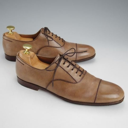 極上★(伊製)マーガレットハウエル(レディース) SIZE 37【モデル定価￥85,800-★プレミアムライン/茶】カーフ/MARGARET HOWELL★j514