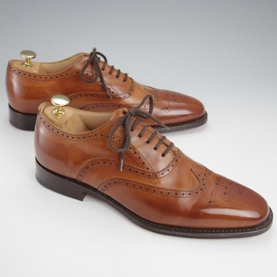 未使用★チャーチ 65F/UK6.5【★フルブローグ/HAILWOOD】119ラスト/カーフ/チェスナット/茶/メンズ/Church's★j517