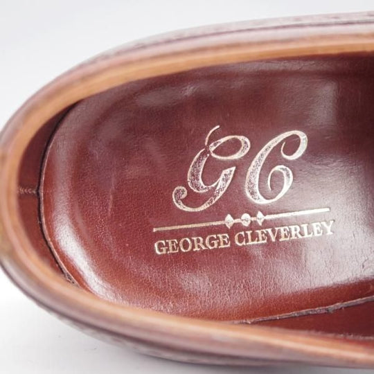 極上★クロケット&ジョーンズ 5.5E【定価12万円程度★(英)ジョージクレバリー別注/ハンドグレード】EDWARD/セミブローグ/濃茶★j518