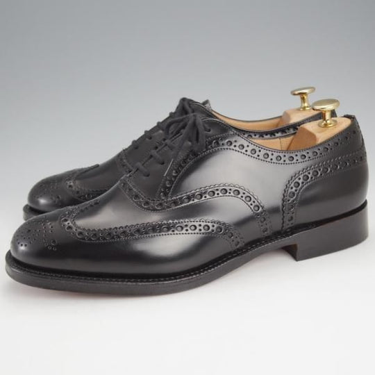 未使用★チャーチ 80F/UK8【定価￥176,000-★BURWOOD/バーウッド】フルブローグ/81ラスト/黒/メンズ/Church's★j519