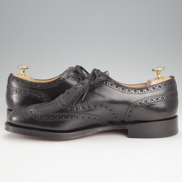 未使用★チャーチ 80F/UK8【定価￥176,000-★BURWOOD/バーウッド】フルブローグ/81ラスト/黒/メンズ/Church's★j519