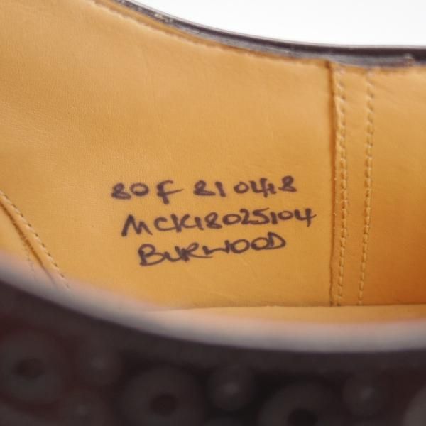 未使用★チャーチ 80F/UK8【定価￥176,000-★BURWOOD/バーウッド】フルブローグ/81ラスト/黒/メンズ/Church's★j519