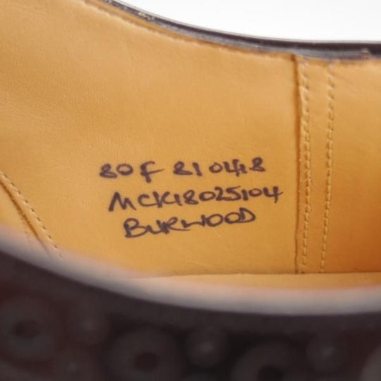 未使用★チャーチ 80F/UK8【定価￥176,000-★BURWOOD/バーウッド】フルブローグ/81ラスト/黒/メンズ/Church's★j519