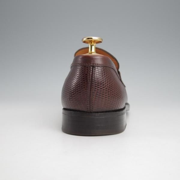 美品★J.M.ウエストン 6C【現行定価￥309,100-★リザード革/180/コインローファー】旧ロゴ/ヴィンテージ/濃茶/Weston/ウェストン★j520