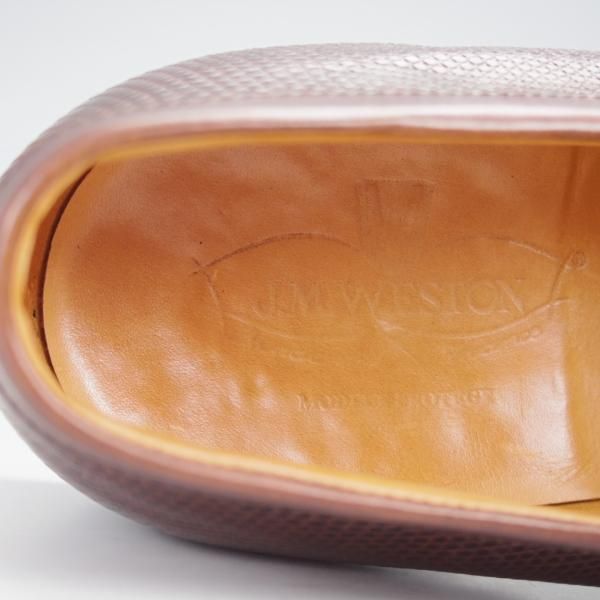 美品★J.M.ウエストン 6C【現行定価￥309,100-★リザード革/180/コインローファー】旧ロゴ/ヴィンテージ/濃茶/Weston/ウェストン★j520