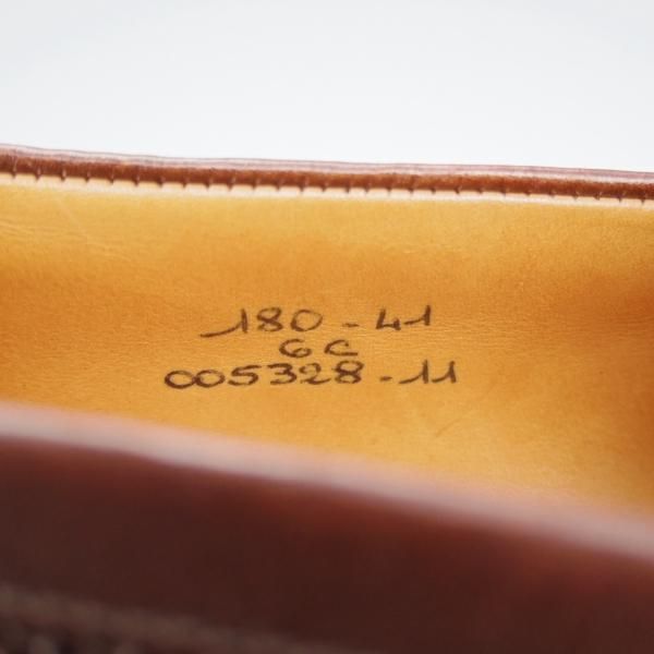 美品★J.M.ウエストン 6C【現行定価￥309,100-★リザード革/180/コインローファー】旧ロゴ/ヴィンテージ/濃茶/Weston/ウェストン★j520